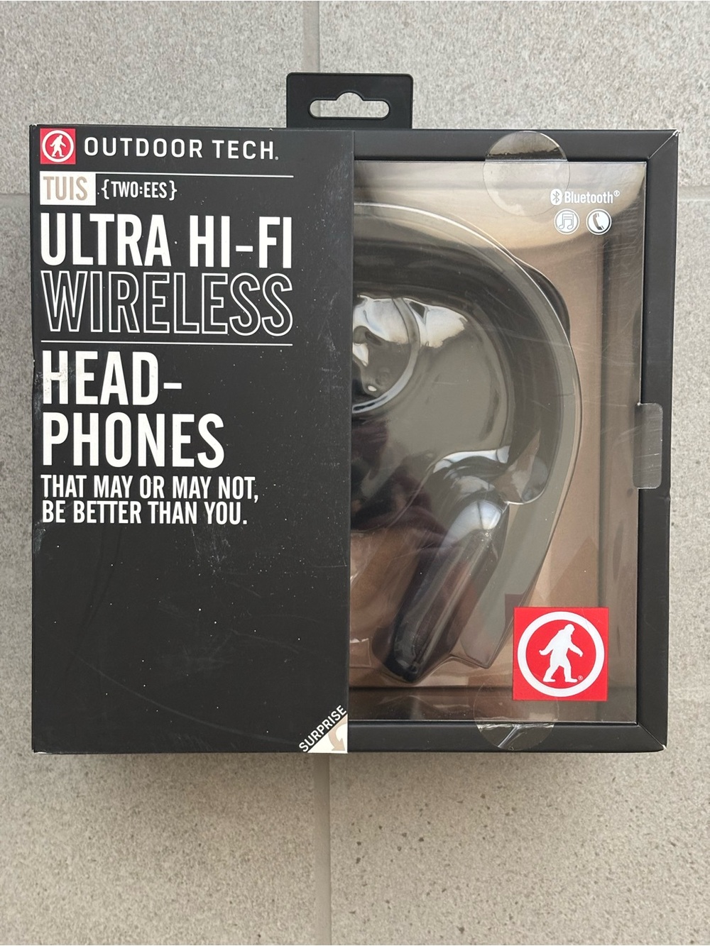 New Sealed Box - Outdoor Tech TUIS Ultra Hi-Fi Wireless Headphones - Matte Black